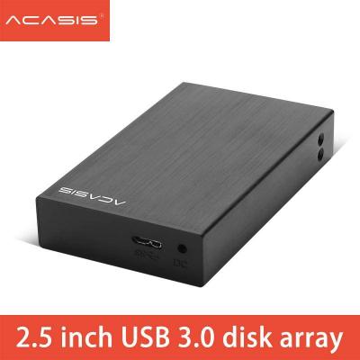 Mảng đĩa ACASIS Hộp đĩa cứng kép usb3.0 2,5 inch Hộp đĩa cứng di động máy tính xách tay hộp đựng đĩa đôi đĩa cứng với chức năng RAID
