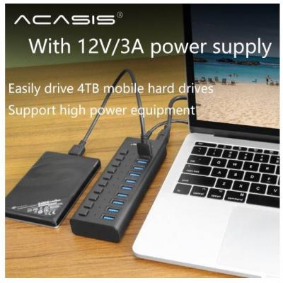 Acasis Tốc Độ Cao 5Gbps Bộ Chia Công Nghiệp Bộ Chia USB Tích Hợp Độc Lập Điện Cho Máy Tính