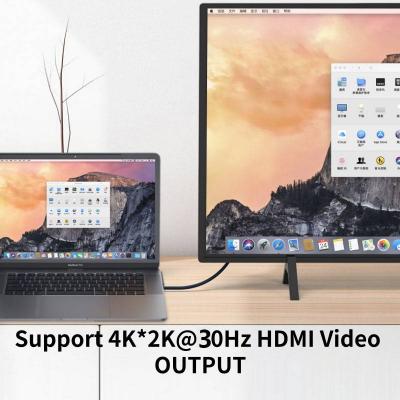Ổ Cắm Máy Tính Xách Tay ACASIS, Cổng Type C Sang USB 3.0, Đầu Đọc Thẻ SD HDMI, Sạc PD Cho Win 7/8/10/XP, 32Bit Mas OS Pro